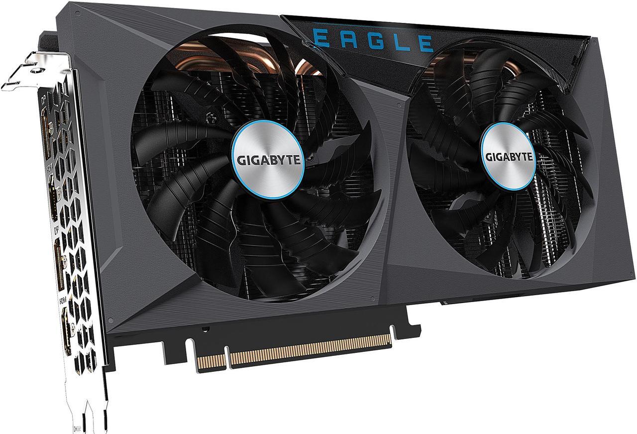 Alt view image 5 of 10 - GIGABYTE GeForce RTX 3060 EAGLE OC 12G Graphics Card, 2 x WINDFORCE Fans, 12GB 192-bit GDDR6, GV-N3060EAGLE OC-12GD Video Card