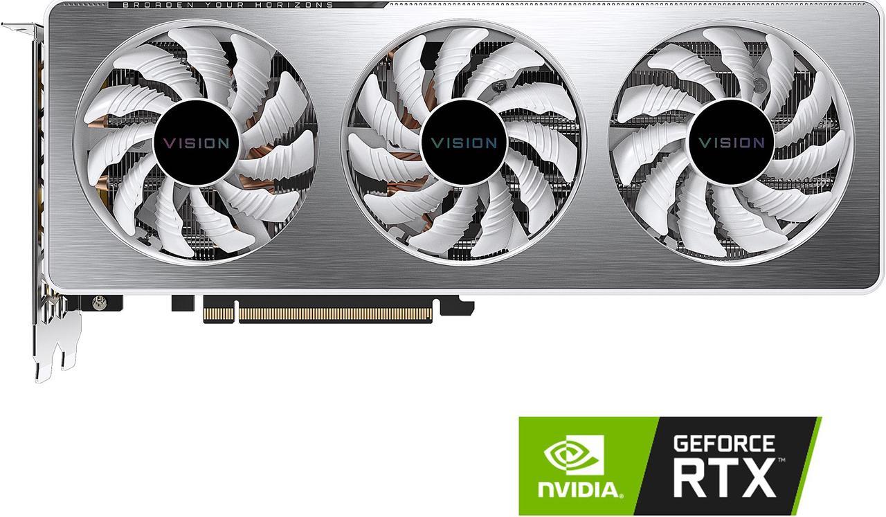 GIGABYTE GeForce RTX 3060 Ti VISION OC 8G Graphics Card, WINDFORCE 3X Cooling System, 8GB 256-bit GDDR6, GV-N306TVISION OC-8GD Video Card