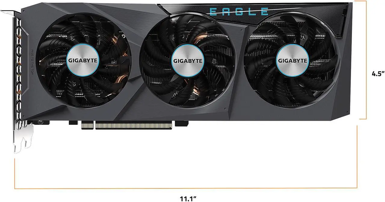 Alt view image 3 of 12 - GIGABYTE Radeon RX 6700 XT EAGLE 12G Graphics Card, WINDFORCE 3X Cooling System, 12GB 192-bit GDDR6, GV-R67XTEAGLE-12GD Video Card