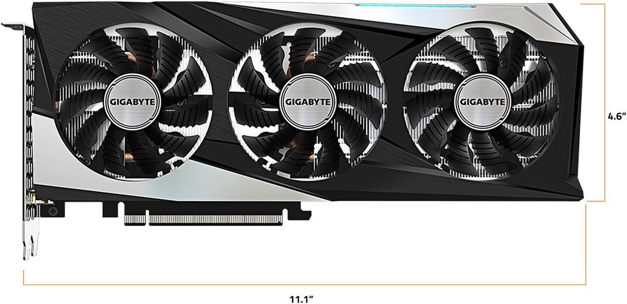 Alt view image 3 of 11 - GIGABYTE Gaming OC GeForce RTX 3060 12GB GDDR6 PCI Express 4.0 ATX Video Card GV-N3060GAMING OC-12GD (rev. 2.0) (LHR)
