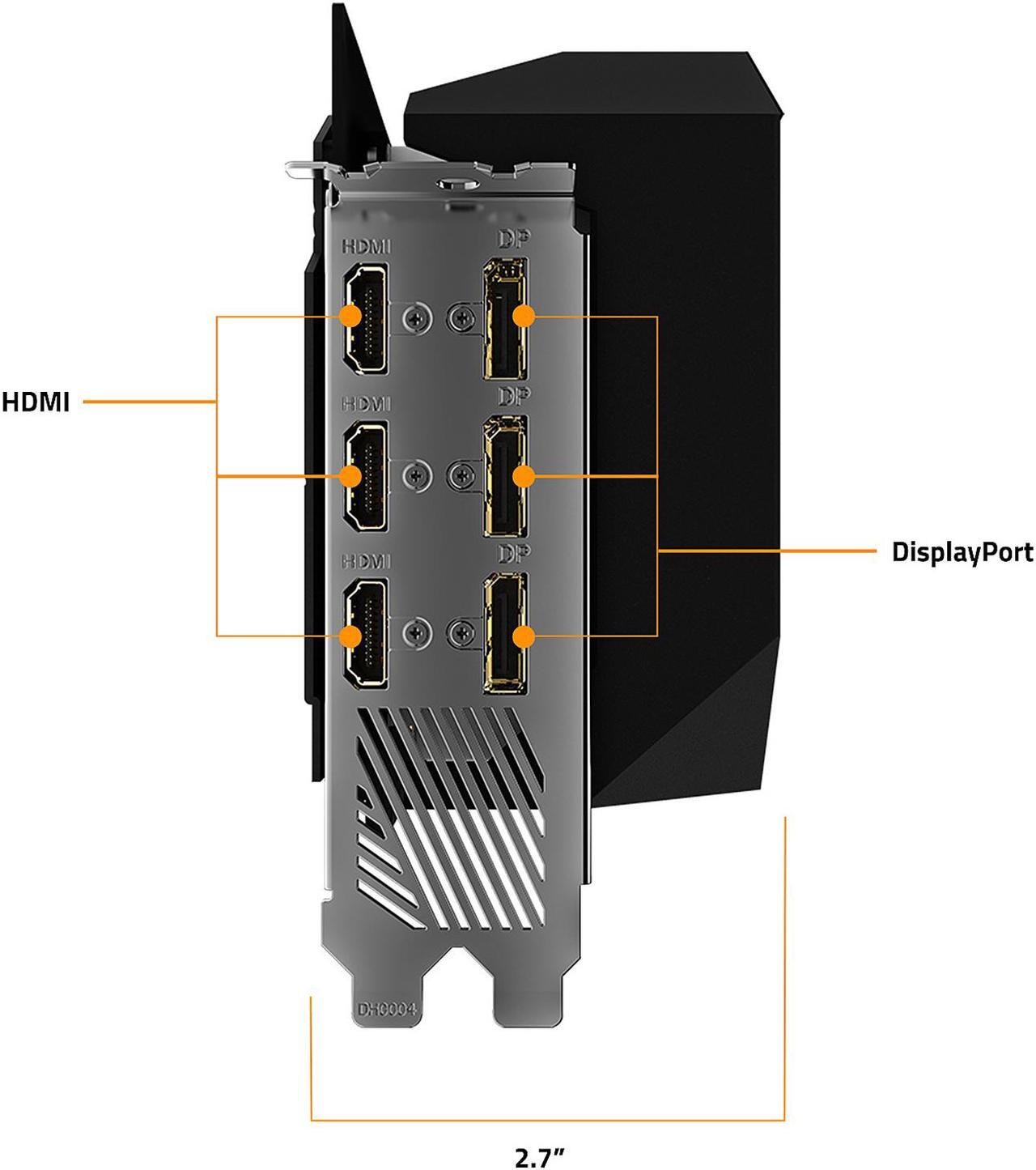 Alt view image 4 of 11 - GIGABYTE AORUS GeForce RTX 3080 Ti 12GB GDDR6X PCI Express 4.0 ATX Graphics Card GV-N308TAORUS M-12GD