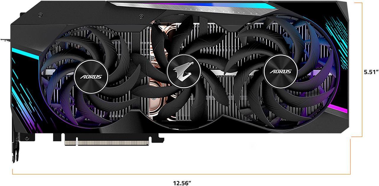 Alt view image 2 of 10 - GIGABYTE AORUS GeForce RTX 3080 MASTER 10GB GDDR6X PCI Express 4.0 ATX Video Card GV-N3080AORUS M-10GD (rev. 3.0) (LHR)