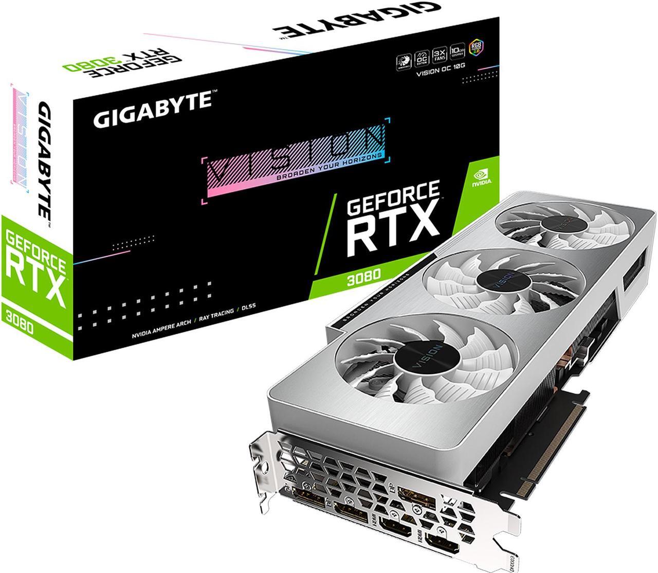 Alt view image 11 of 11 - GIGABYTE Vision OC GeForce RTX 3080 10GB GDDR6X PCI Express 4.0 ATX Video Card GV-N3080VISION OC-10GD (rev. 2.0) (LHR)