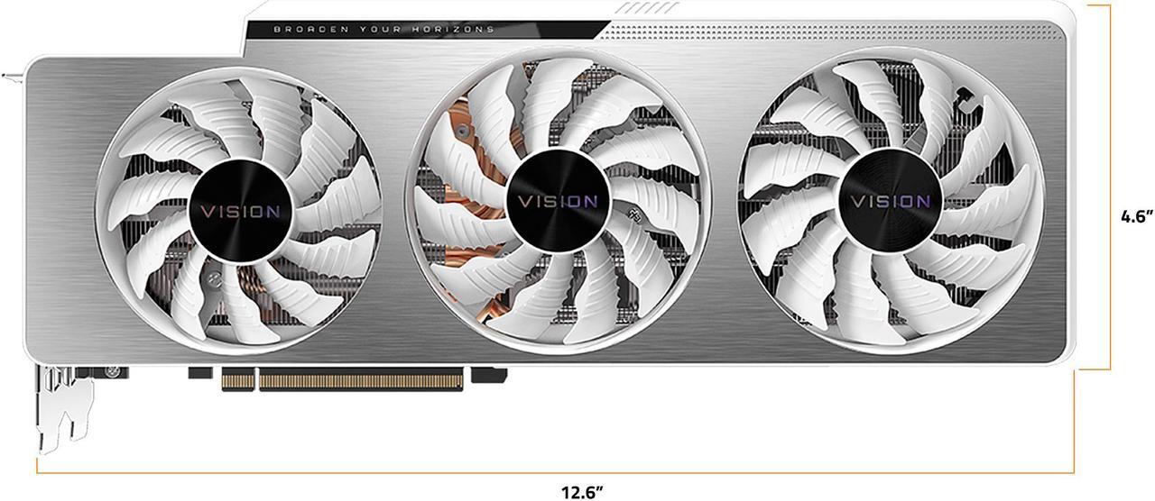 Alt view image 3 of 11 - GIGABYTE Vision OC GeForce RTX 3080 10GB GDDR6X PCI Express 4.0 ATX Video Card GV-N3080VISION OC-10GD (rev. 2.0) (LHR)