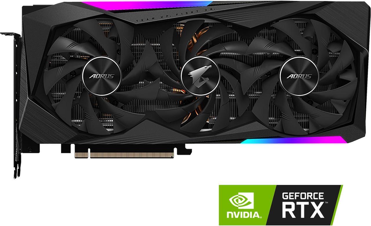 Alt view image 2 of 12 - GIGABYTE AORUS GeForce RTX 3070 MASTER 8GB GDDR6 PCI Express 4.0 ATX Video Card GV-N3070AORUS M-8GD (rev. 2.0) (LHR)