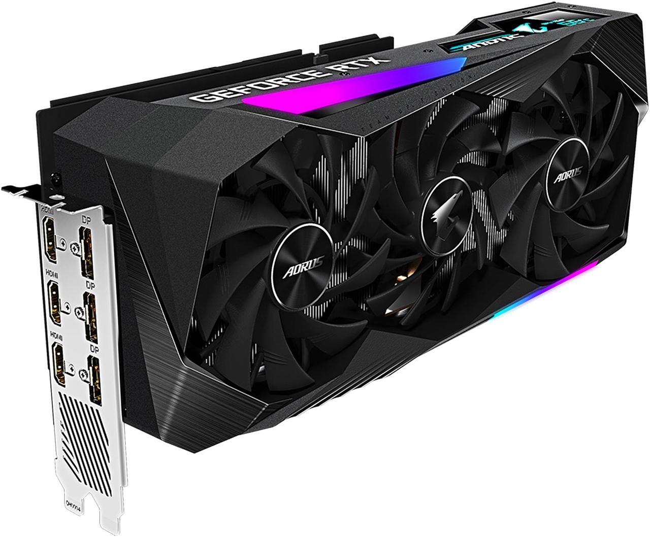 Alt view image 8 of 12 - GIGABYTE AORUS GeForce RTX 3070 MASTER 8GB GDDR6 PCI Express 4.0 ATX Video Card GV-N3070AORUS M-8GD (rev. 2.0) (LHR)