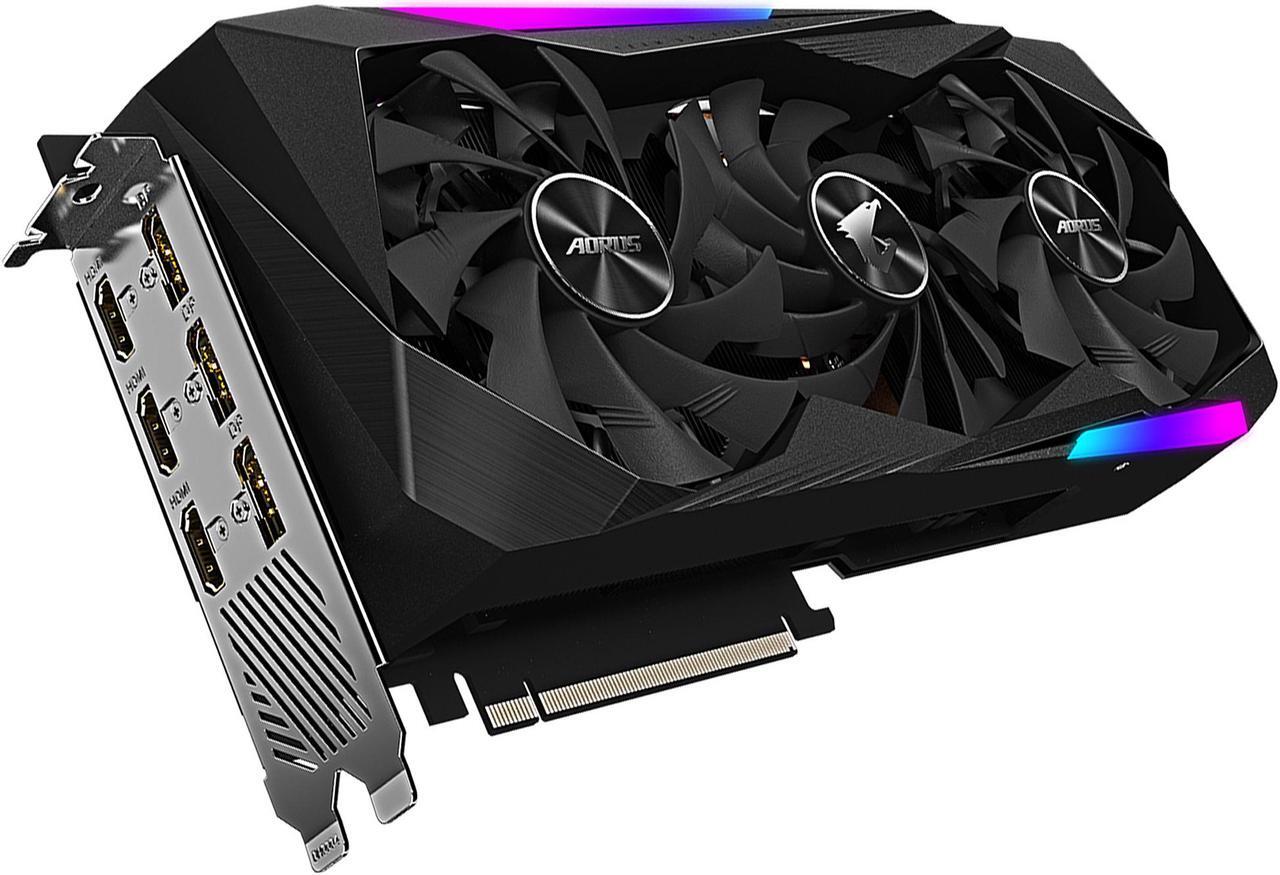 Alt view image 7 of 12 - GIGABYTE AORUS GeForce RTX 3070 MASTER 8GB GDDR6 PCI Express 4.0 ATX Video Card GV-N3070AORUS M-8GD (rev. 2.0) (LHR)