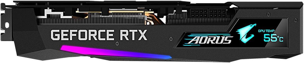 Alt view image 10 of 12 - GIGABYTE AORUS GeForce RTX 3070 MASTER 8GB GDDR6 PCI Express 4.0 ATX Video Card GV-N3070AORUS M-8GD (rev. 2.0) (LHR)