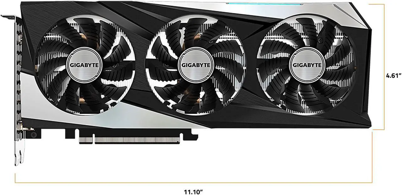 Alt view image 3 of 11 - GIGABYTE Gaming OC GeForce RTX 3060 Ti 8GB GDDR6 PCI Express 4.0 ATX Video Card GV-N306TGAMING OC-8GD REV 2.0 (LHR)