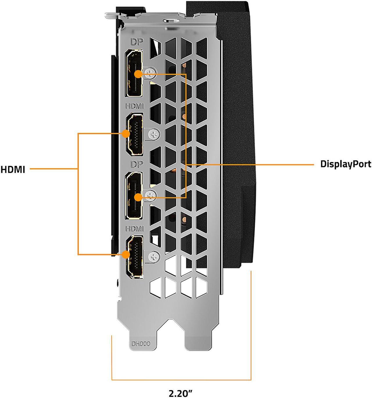 Alt view image 7 of 11 - GIGABYTE AORUS GeForce RTX 3060 Ti ELITE 8GB GDDR6 PCI Express 4.0 ATX Video Card GV-N306TAORUS E-8GD (rev. 2.0) (LHR)