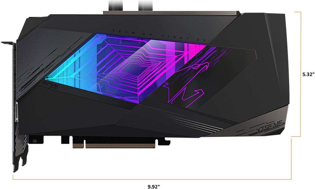 Alt view image 4 of 12 - GIGABYTE AORUS GeForce RTX 3080 XTREME WATERFORCE 10GB GDDR6X PCI Express 4.0 ATX Video Card GV-N3080AORUSX W-10GD (rev. 2.0) (LHR)