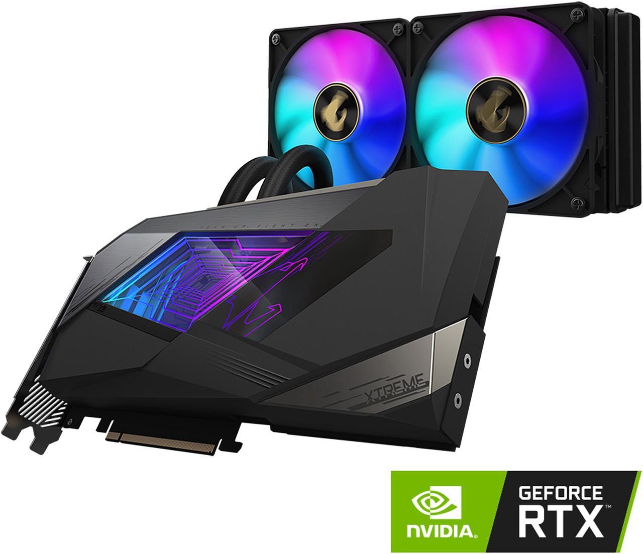 Main image of GIGABYTE AORUS GeForce RTX 3080 XTREME WATERFORCE 10GB GDDR6X PCI Express 4.0 ATX Video Card GV-N3080AORUSX W-10GD (rev. 2.0) (LHR)