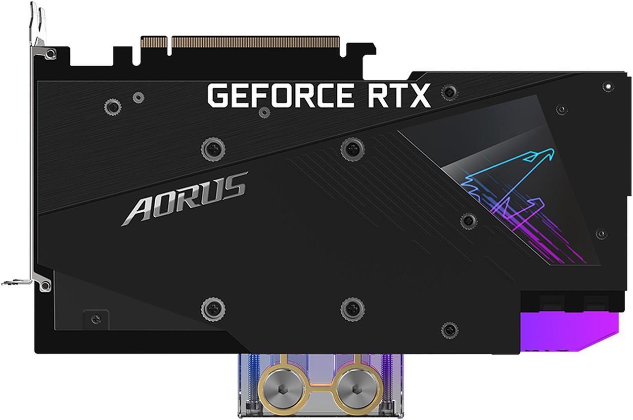 Alt view image 10 of 11 - GIGABYTE AORUS GeForce RTX 3080 XTREME WATERFORCE WB 10G (rev. 2.0) Graphics Card, WATERFORCE Water Block Cooling System, 10GB 320-bit GDDR6X, GV-N3080AORUSX WB-10GD Rev2.0 Video Card (LHR)