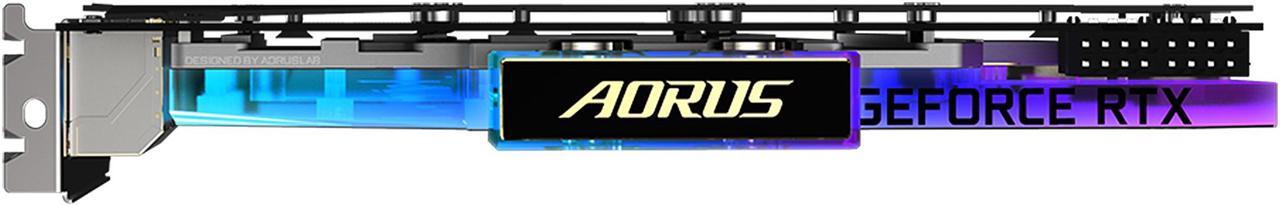 Alt view image 9 of 11 - GIGABYTE AORUS GeForce RTX 3080 XTREME WATERFORCE WB 10G (rev. 2.0) Graphics Card, WATERFORCE Water Block Cooling System, 10GB 320-bit GDDR6X, GV-N3080AORUSX WB-10GD Rev2.0 Video Card (LHR)