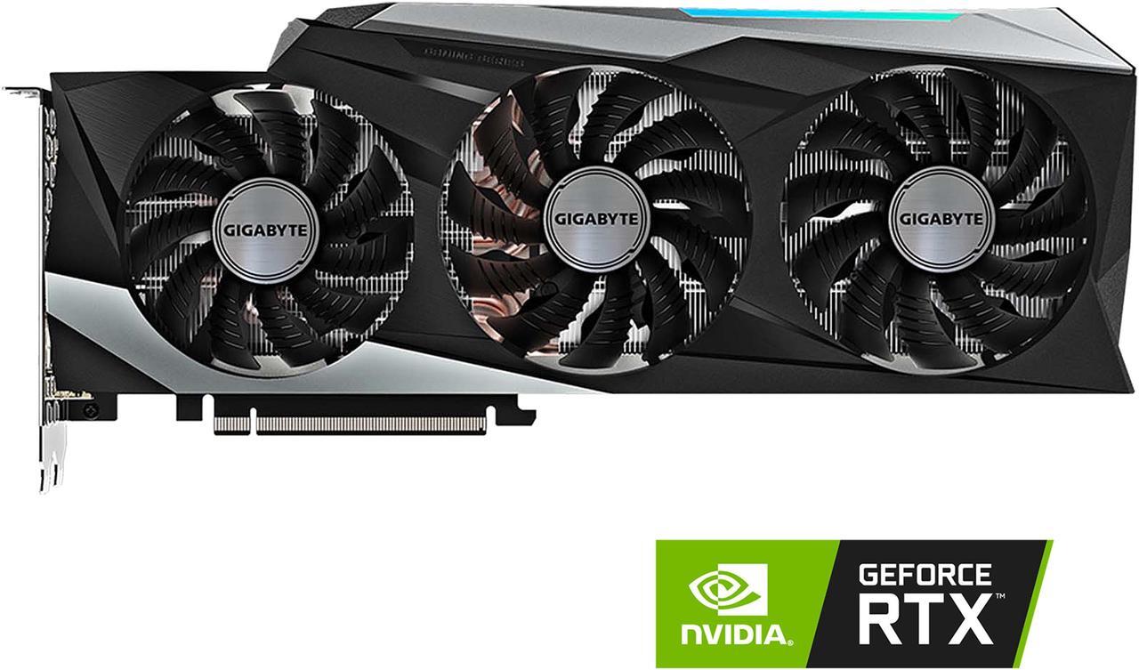 Main image of GIGABYTE GeForce RTX 3080 GAMING OC 12G Graphics Card, 3 x WINDFORCE Fans, 12GB 384-bit GDDR6X, GV-N3080GAMING OC-12GD Video Card
