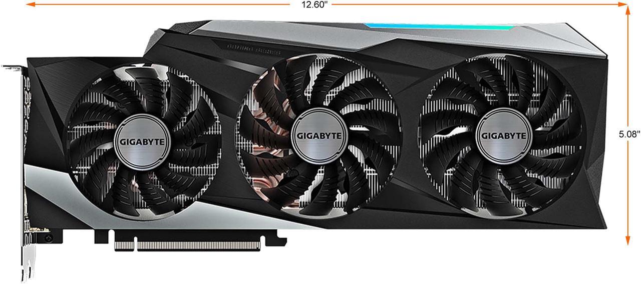 Alt view image 2 of 10 - GIGABYTE GeForce RTX 3080 GAMING OC 12G Graphics Card, 3 x WINDFORCE Fans, 12GB 384-bit GDDR6X, GV-N3080GAMING OC-12GD Video Card