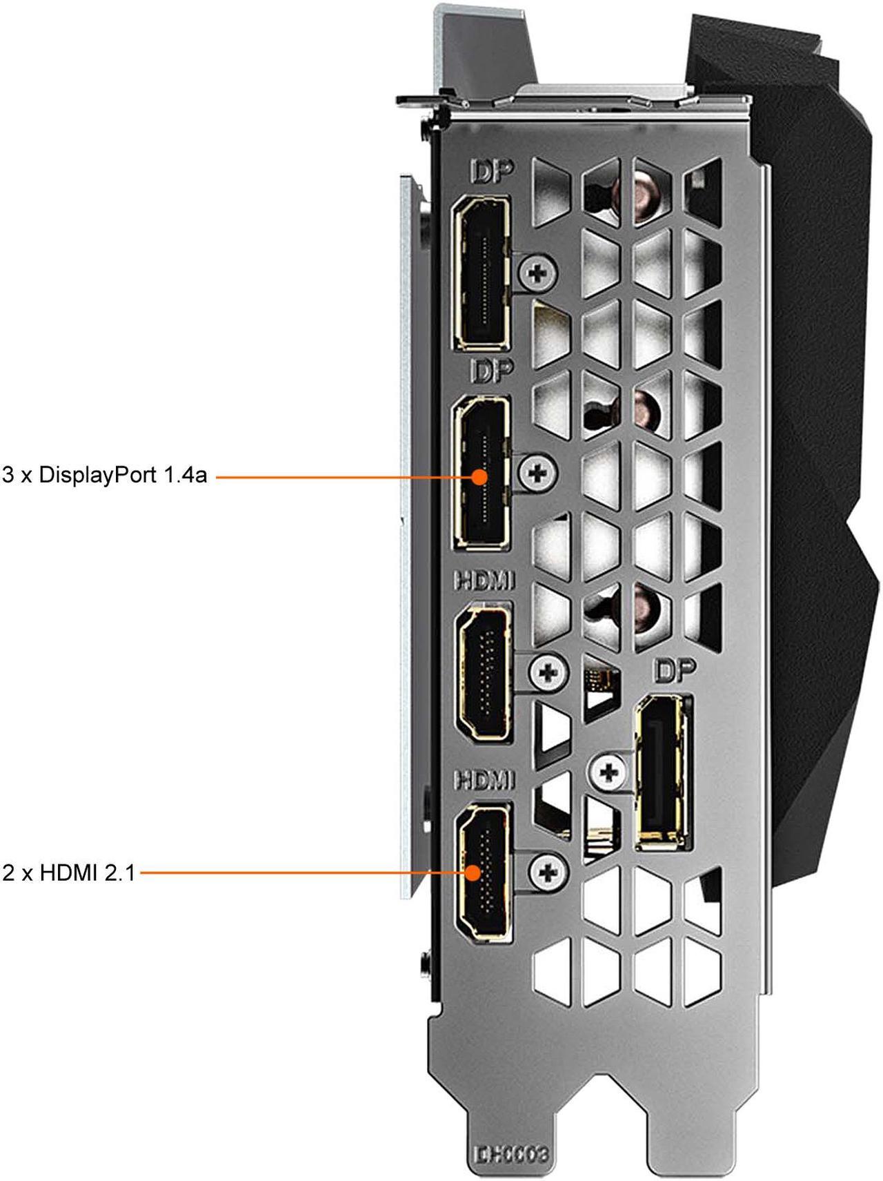 Alt view image 6 of 10 - GIGABYTE GeForce RTX 3080 GAMING OC 12G Graphics Card, 3 x WINDFORCE Fans, 12GB 384-bit GDDR6X, GV-N3080GAMING OC-12GD Video Card