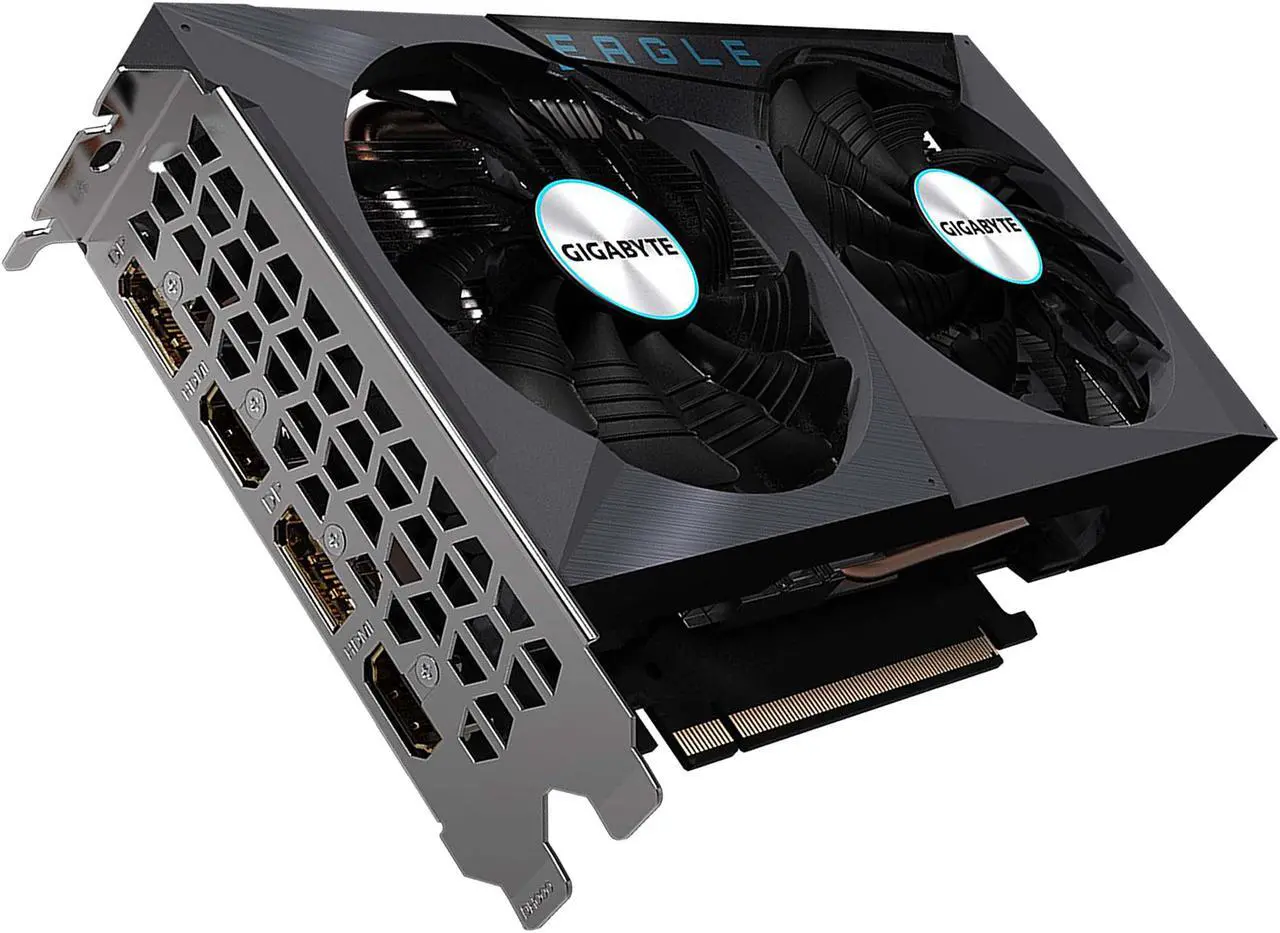 Alt view image 5 of 11 - GIGABYTE GeForce RTX 3050 EAGLE OC 8G Graphics Card, 2x WINDFORCE Fans, 8GB GDDR6 128-bit GDDR6, GV-N3050EAGLE OC-8GD Video Card