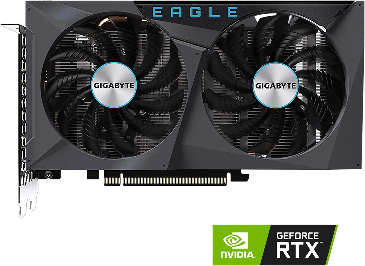 Alt view image 2 of 11 - GIGABYTE GeForce RTX 3050 EAGLE OC 8G Graphics Card, 2x WINDFORCE Fans, 8GB GDDR6 128-bit GDDR6, GV-N3050EAGLE OC-8GD Video Card
