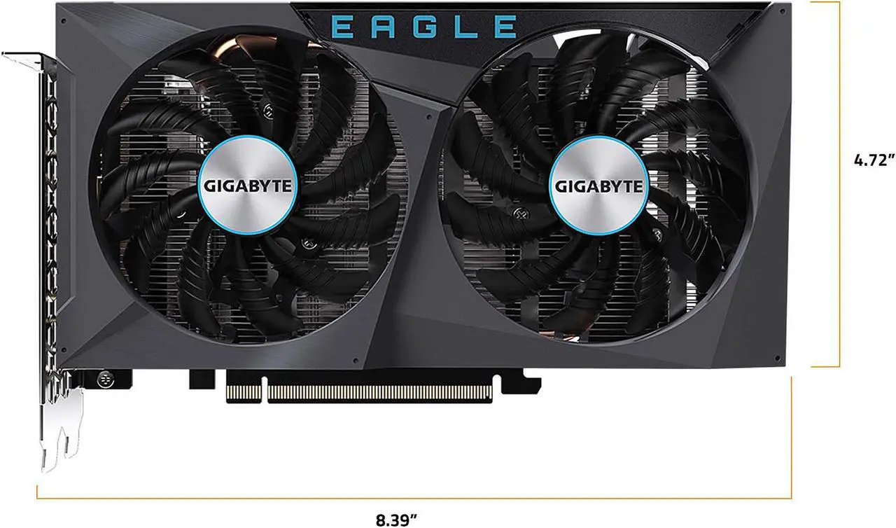 Alt view image 3 of 11 - GIGABYTE GeForce RTX 3050 EAGLE OC 8G Graphics Card, 2x WINDFORCE Fans, 8GB GDDR6 128-bit GDDR6, GV-N3050EAGLE OC-8GD Video Card