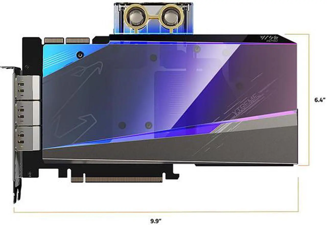 Alt view image 2 of 10 - GIGABYTE AORUS GeForce RTX 3090 24GB GDDR6X PCI Express 4.0 SLI Support ATX Graphics Card GV-N3090AORUSX WB-24GD