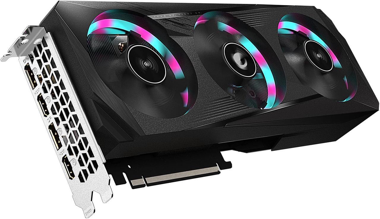 Alt view image 7 of 12 - GIGABYTE AORUS GeForce RTX 3050 ELITE 8G Graphics Card, 3x WINDFORCE Fans, 8GB 128-bit GDDR6, GV-N3050AORUS E-8GD Video Card