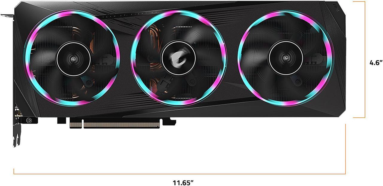Alt view image 3 of 12 - GIGABYTE AORUS GeForce RTX 3050 ELITE 8G Graphics Card, 3x WINDFORCE Fans, 8GB 128-bit GDDR6, GV-N3050AORUS E-8GD Video Card