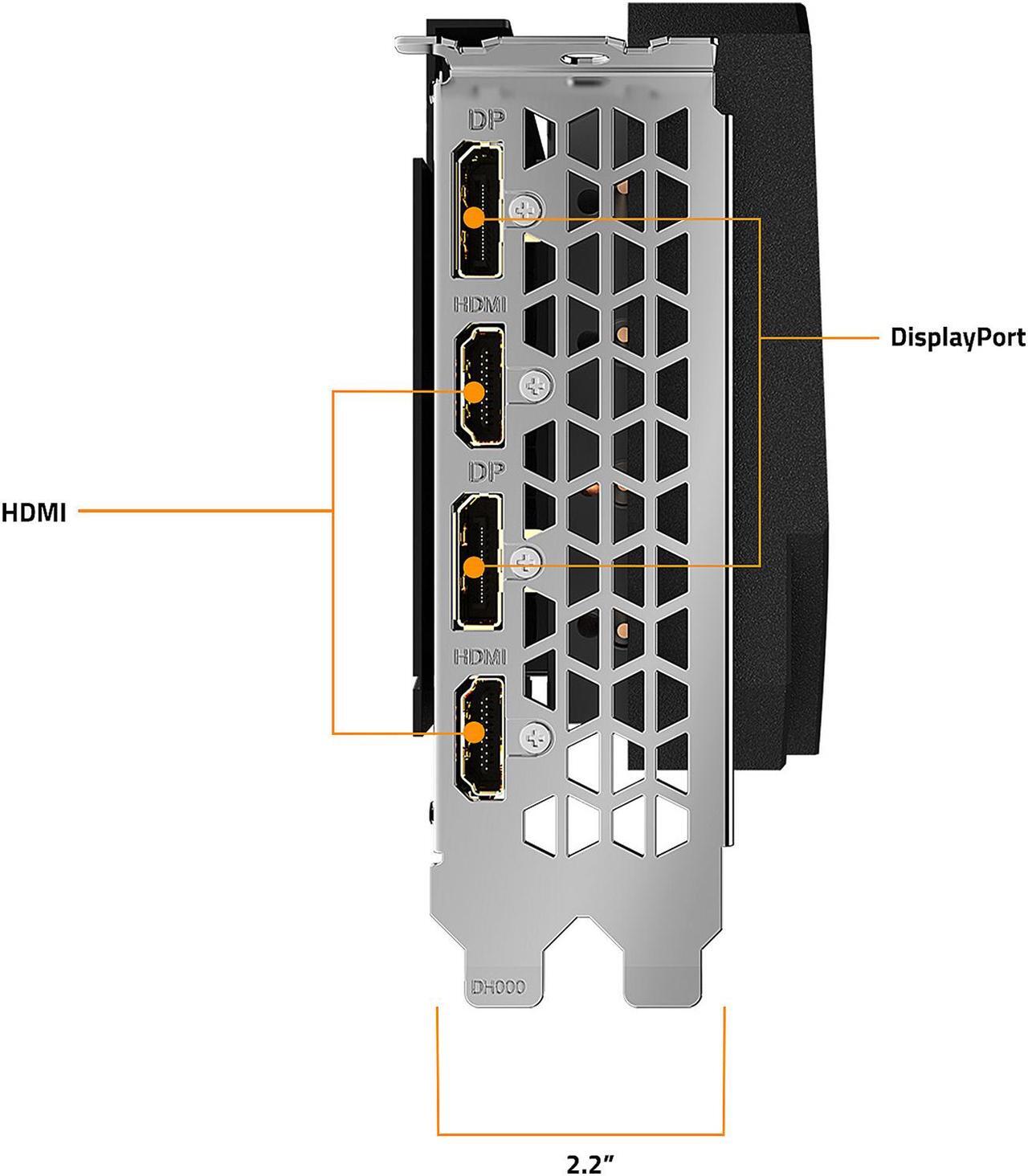 Alt view image 5 of 12 - GIGABYTE AORUS GeForce RTX 3050 ELITE 8G Graphics Card, 3x WINDFORCE Fans, 8GB 128-bit GDDR6, GV-N3050AORUS E-8GD Video Card