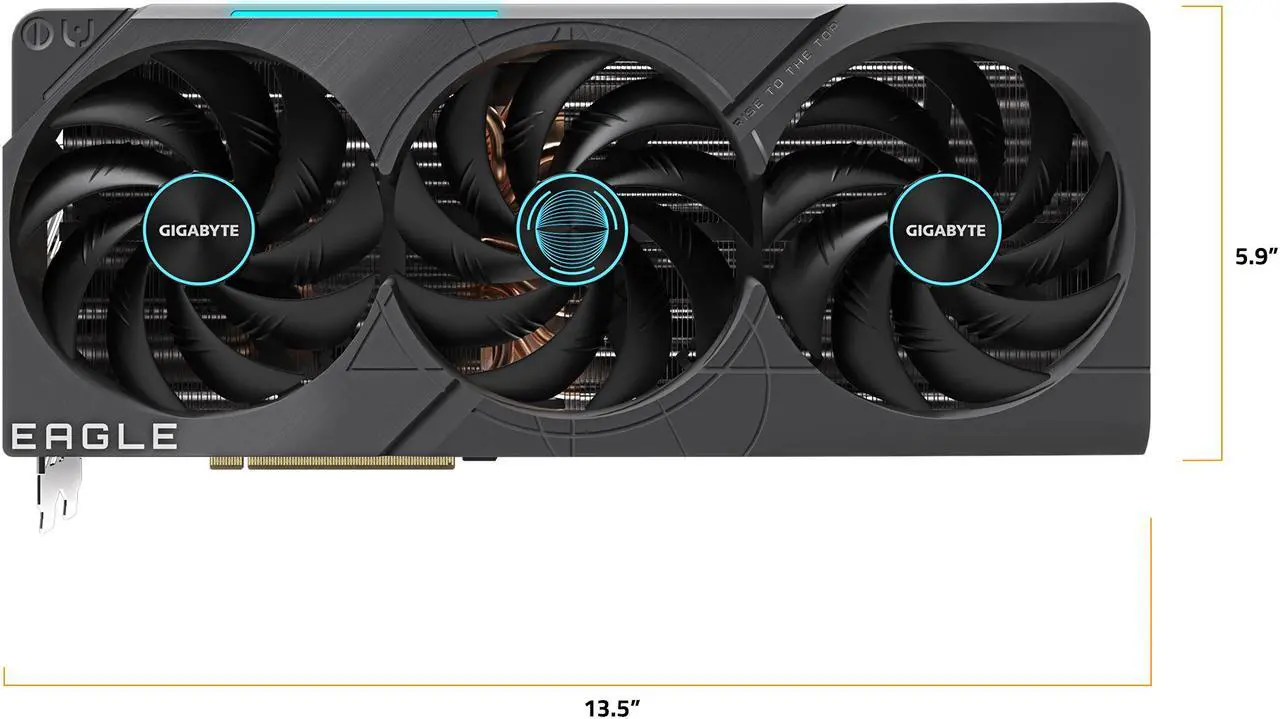 Alt view image 8 of 10 - GIGABYTE EAGLE OC GeForce RTX 4080 16GB GDDR6X PCI Express 4.0 x16 ATX Graphics Card GV-N4080EAGLE OC-16GD