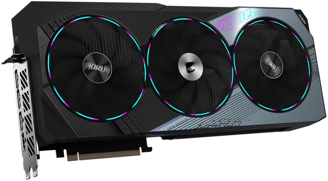 Alt view image 7 of 12 - GIGABYTE AORUS GeForce RTX 4070 Ti MASTER 12G Graphics Card, 3x WINDFORCE Fans, 12GB 192-bit GDDR6X, GV-N407TAORUS M-12GD Video Card