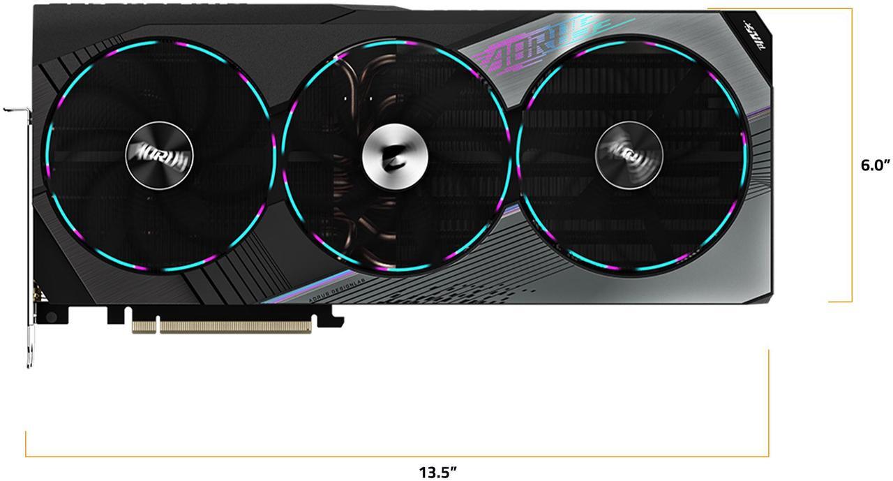 Alt view image 10 of 12 - GIGABYTE AORUS GeForce RTX 4070 Ti MASTER 12G Graphics Card, 3x WINDFORCE Fans, 12GB 192-bit GDDR6X, GV-N407TAORUS M-12GD Video Card