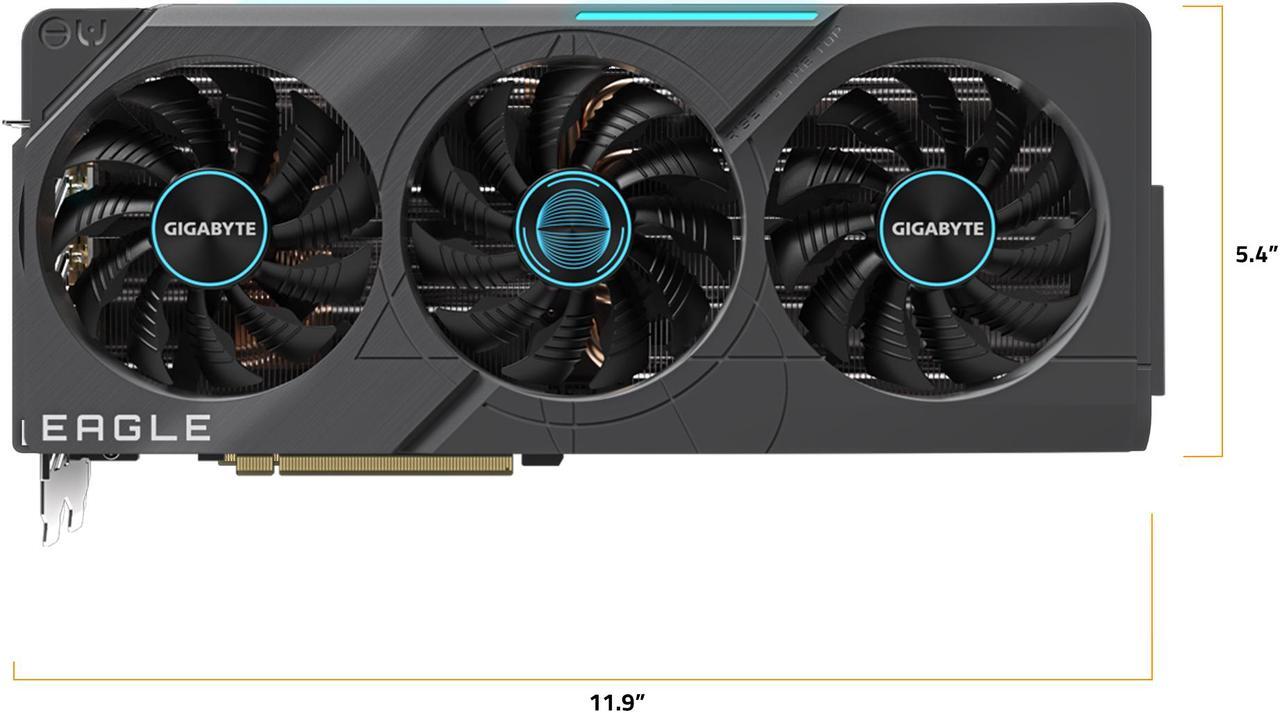 Alt view image 8 of 10 - GIGABYTE GeForce RTX 4070 Ti EAGLE 12G Graphics Card, 3x WINDFORCE Fans, 12GB 192-bit GDDR6X, GV-N407TEAGLE-12GD Video Card