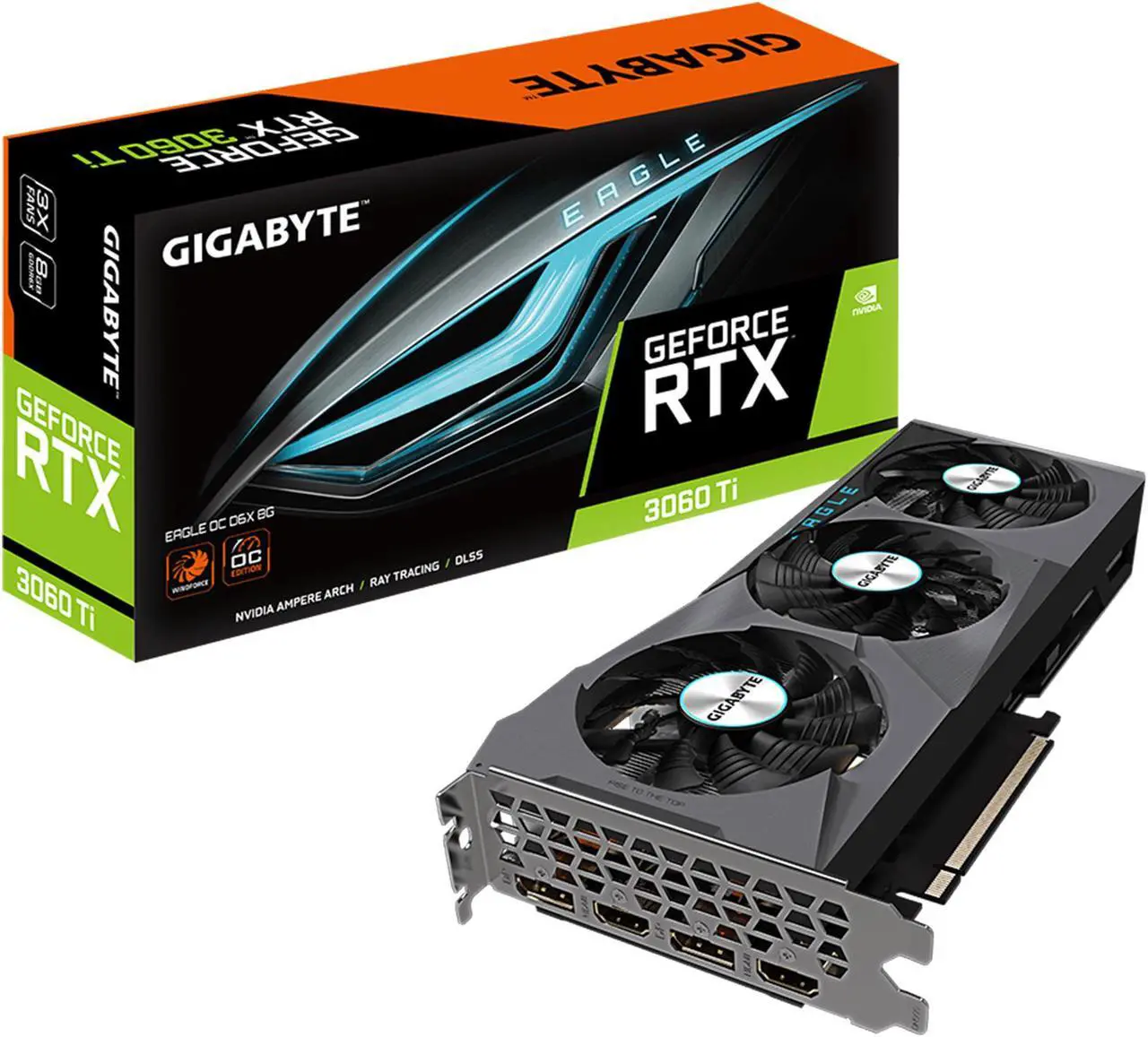 Alt view image 12 of 12 - GIGABYTE Eagle GeForce RTX 3060 Ti 8GB GDDR6X PCI Express 4.0 x16 ATX Graphics Card GV-N306TXEAGLE OC-8GD
