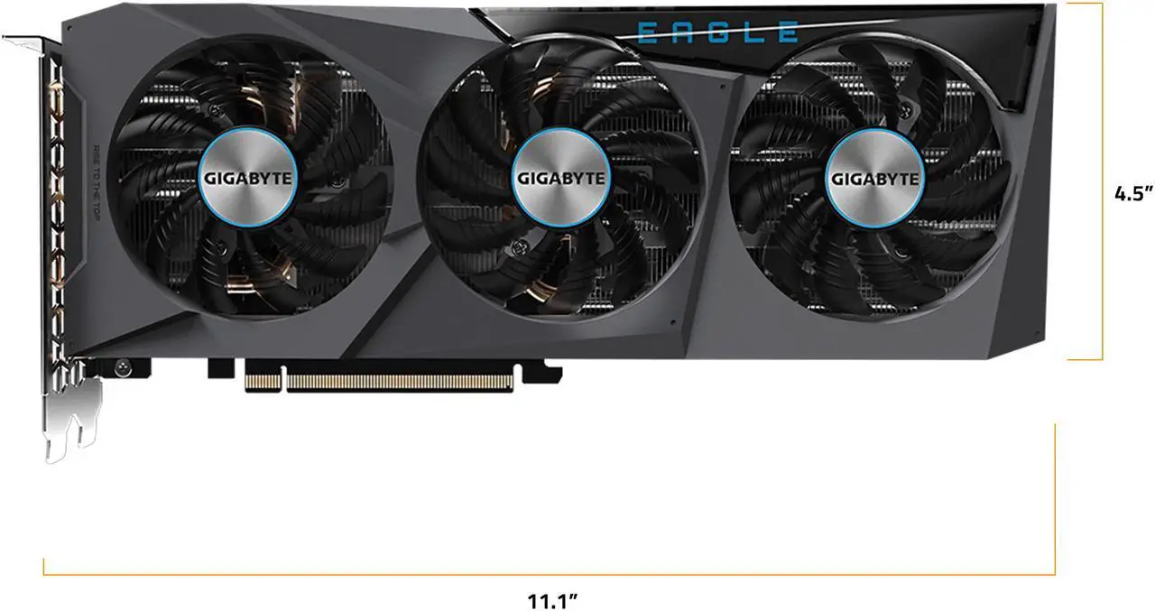 Alt view image 10 of 12 - GIGABYTE Eagle GeForce RTX 3060 Ti 8GB GDDR6X PCI Express 4.0 x16 ATX Graphics Card GV-N306TXEAGLE OC-8GD