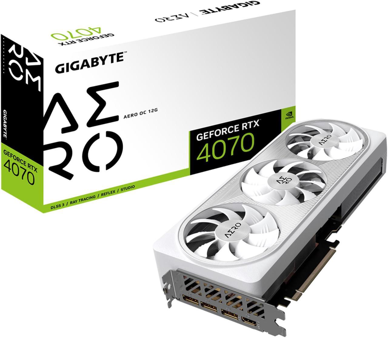 Alt view image 11 of 11 - GIGABYTE AERO GeForce RTX 4070 12GB GDDR6X PCI Express 4.0 x16 ATX Graphics Card GV-N4070AERO OC-12GD