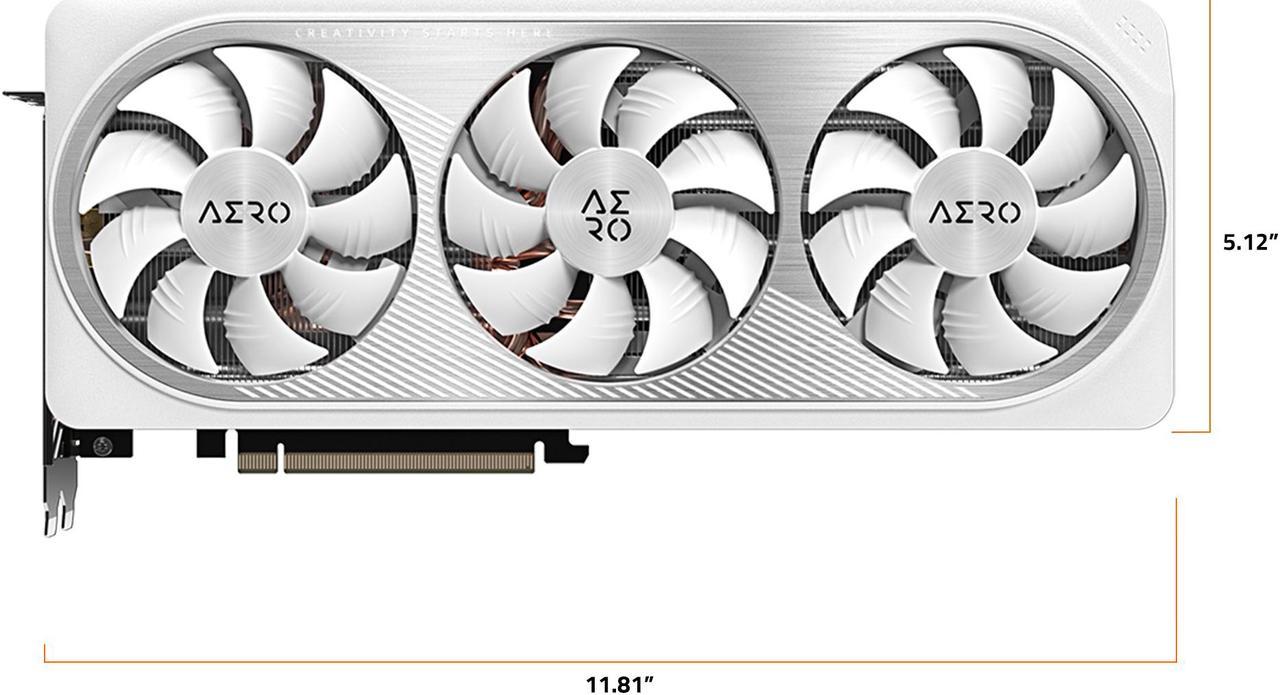 Alt view image 9 of 11 - GIGABYTE AERO GeForce RTX 4070 12GB GDDR6X PCI Express 4.0 x16 ATX Graphics Card GV-N4070AERO OC-12GD