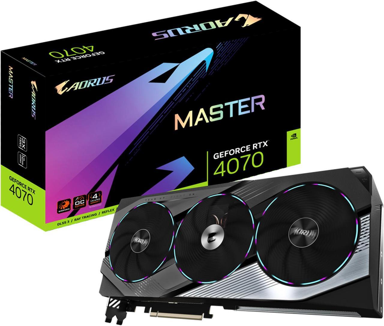 Alt view image 12 of 12 - GIGABYTE AORUS GeForce RTX 4070 12GB GDDR6X PCI Express 4.0 x16 ATX Video Card GV-N4070AORUS M-12GD