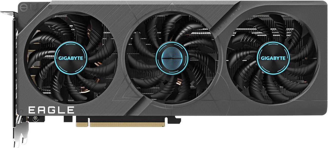 Main image of GIGABYTE GeForce RTX 4060 Ti EAGLE 8G Graphics Card, 3x WINDFORCE Fans, 8GB 128-bit GDDR6, GV-N406TEAGLE-8GD Video Card