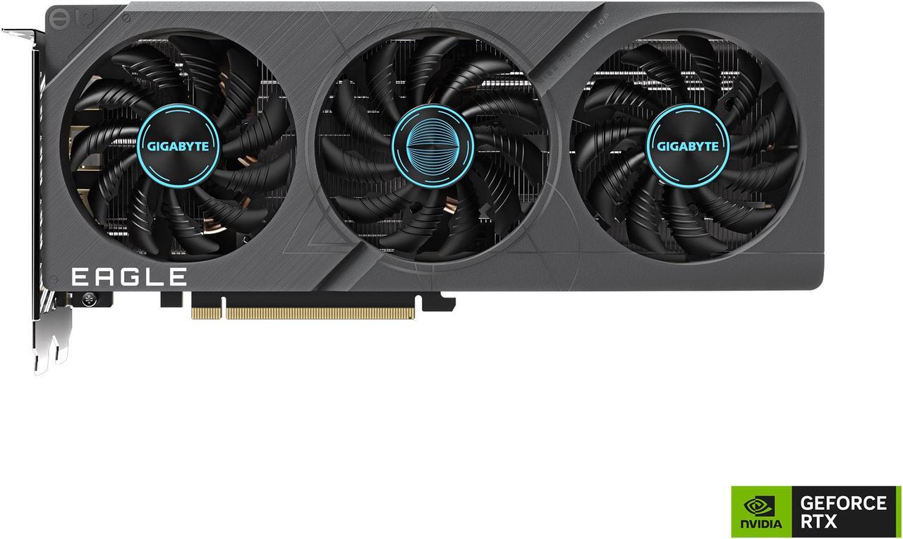 Alt view image 2 of 10 - GIGABYTE GeForce RTX 4060 Ti EAGLE 8G Graphics Card, 3x WINDFORCE Fans, 8GB 128-bit GDDR6, GV-N406TEAGLE-8GD Video Card