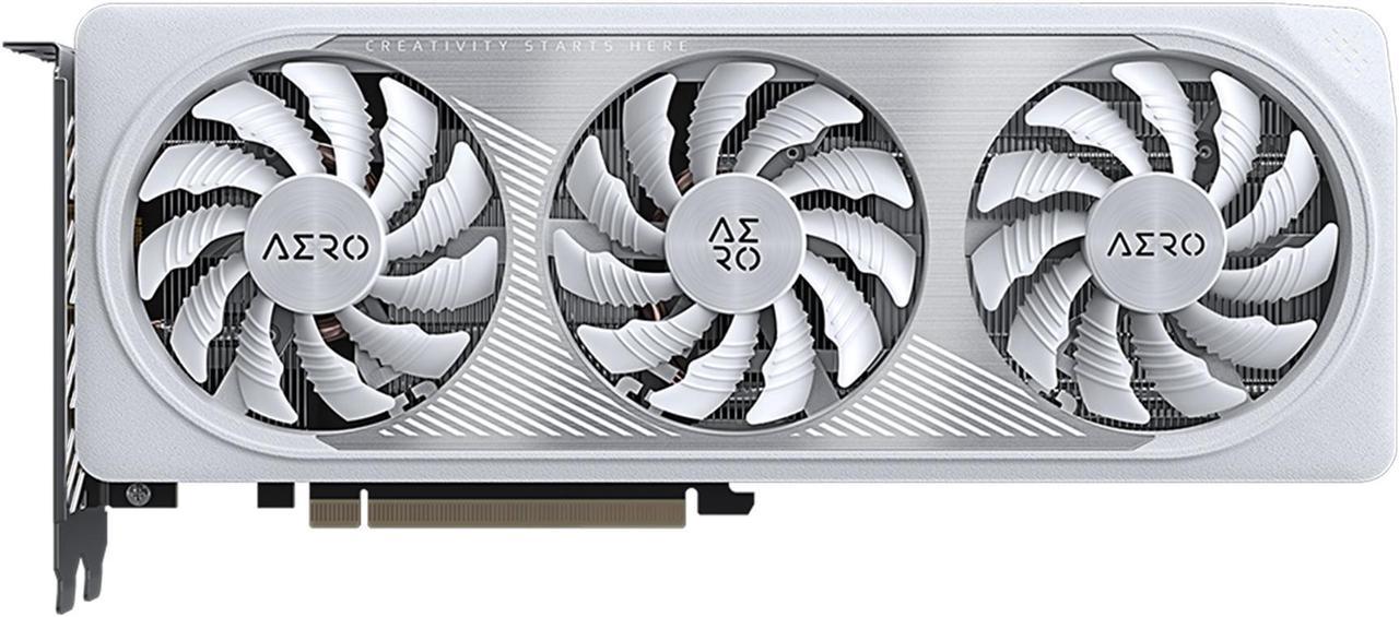 GIGABYTE GeForce RTX 4060 AERO OC 8G Graphics Card, 3x WINDFORCE Fans, 8GB 128-bit GDDR6, GV-N4060AERO OC-8GD Video Card