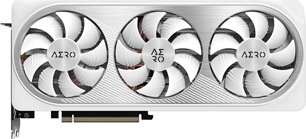 GIGABYTE GeForce RTX 4070 SUPER AERO OC 12G Graphics Card, 3x WINDFORCE Fans, 12GB 192-bit GDDR6X, GV-N407SAERO OC-12GD Video Card