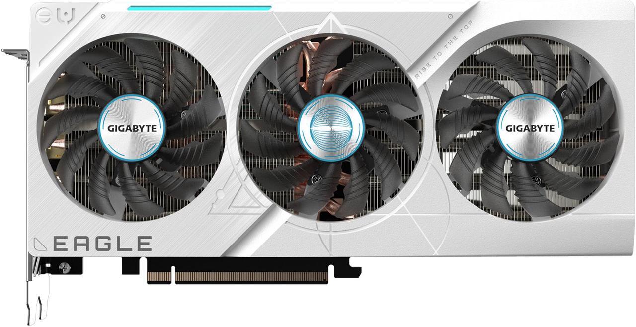 GIGABYTE GeForce RTX 4070 Ti SUPER EAGLE OC ICE 16G Graphics Card, 3x WINDFORCE Fans, 16GB 256-bit GDDR6X, GV-N407TSEAGLE OC ICE-16GD Video Card