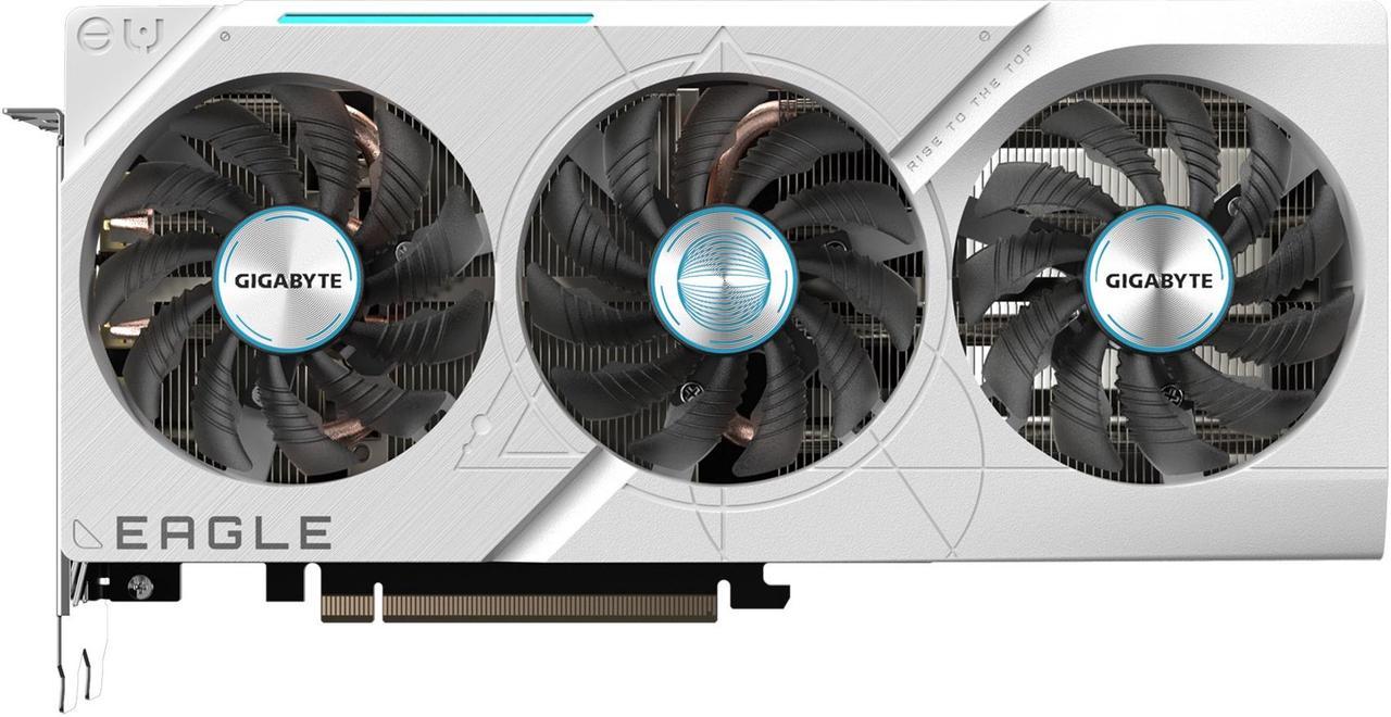 GIGABYTE GeForce RTX 4070 SUPER EAGLE OC ICE 12G Graphics Card, 3x WINDFORCE Fans, 12GB 192-bit GDDR6X, GV-N407SEAGLEOC ICE-12GD Video Card