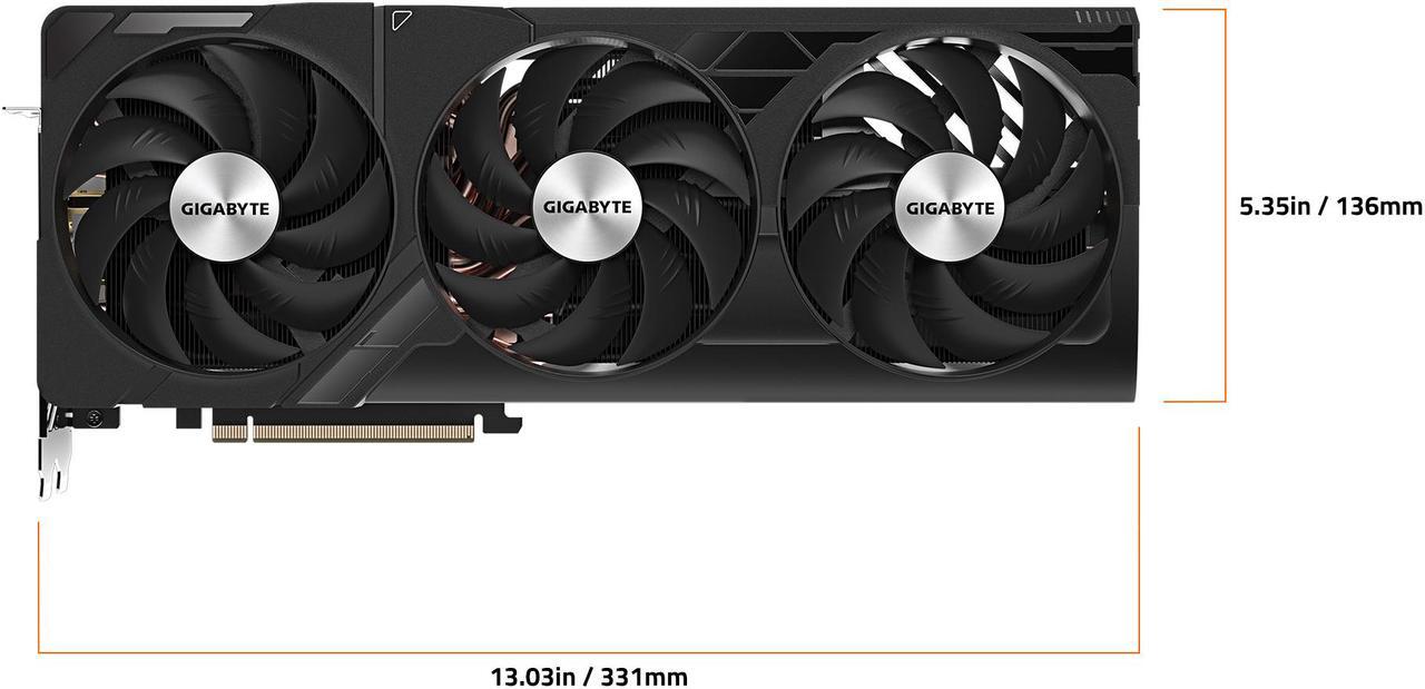 Alt view image 6 of 8 - GIGABYTE GeForce RTX­­ 4070 Ti SUPER WINDFORCE MAX OC 16G Graphics Card, 3x WINDFORCE Fans, 16GB 256-bit GDDR6X, GV-N407TSWF3MAX OC-16GD Video Card