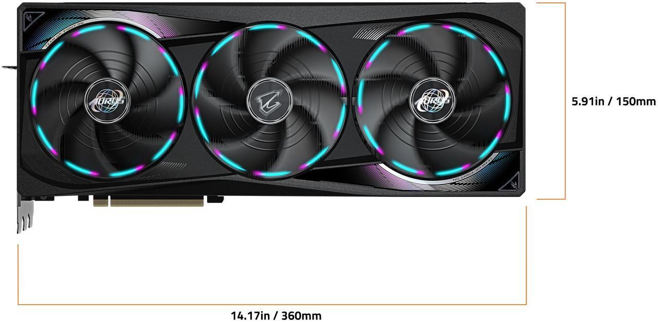 Alt view image 6 of 8 - GIGABYTE AORUS GeForce RTX 5090 32GB GDDR7 PCI Express 5.0 ATX Graphics Card GV-N5090AORUS M-32GD