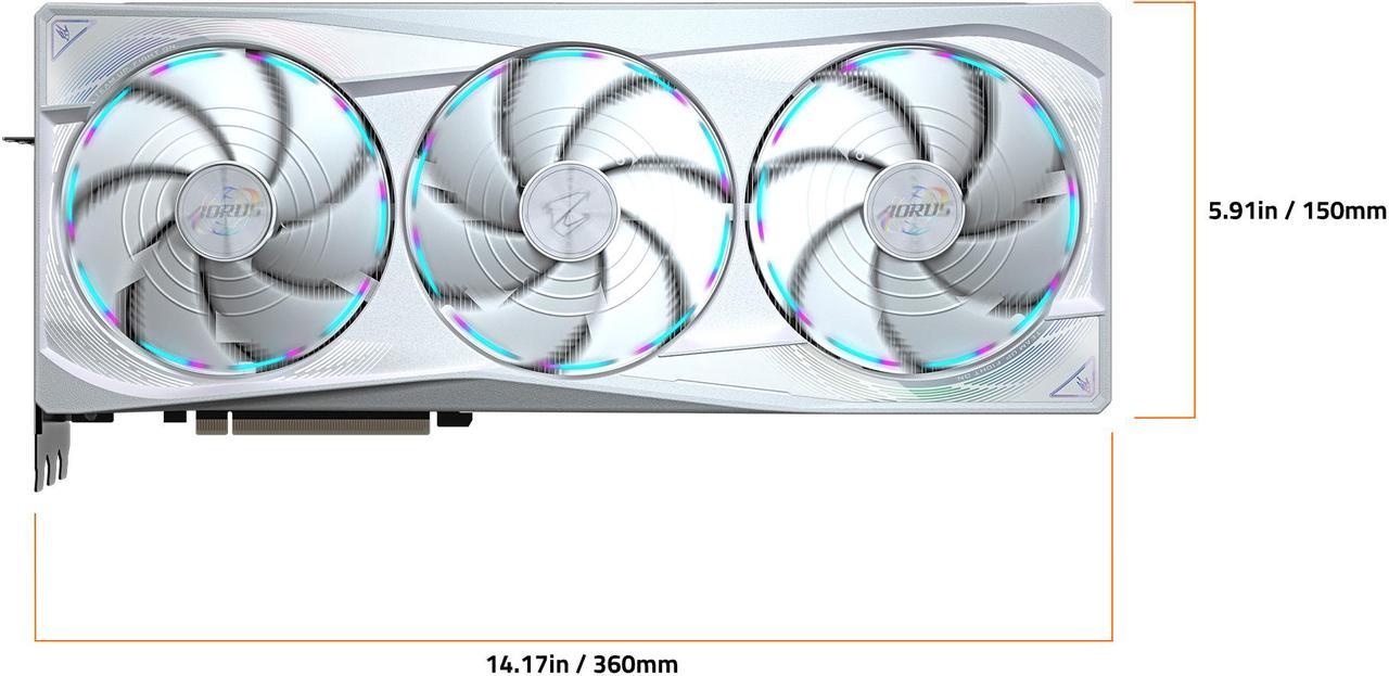 Alt view image 6 of 8 - GIGABYTE AORUS GeForce RTX 5090 32GB GDDR7 PCI Express 5.0 ATX Graphics Card GV-N5090AORUSM ICE-32GD