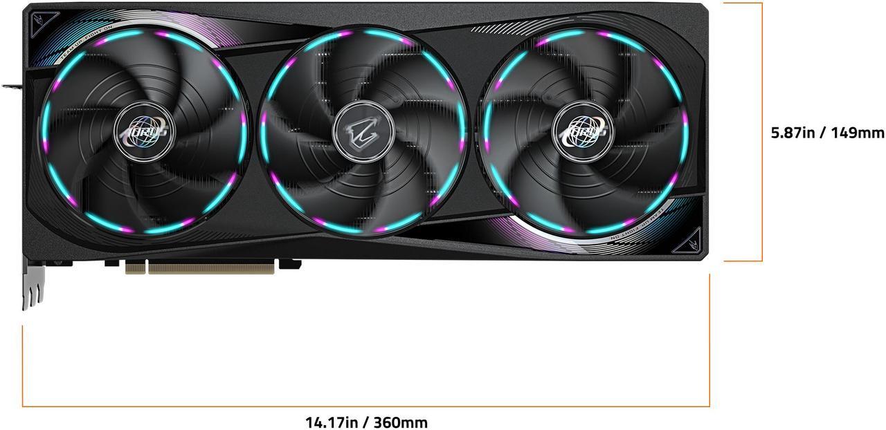 Alt view image 6 of 8 - GIGABYTE AORUS GeForce RTX 5070 Ti 16GB GDDR7 PCI Express 5.0 ATX Graphics Card GV-N507TAORUS M-16GD