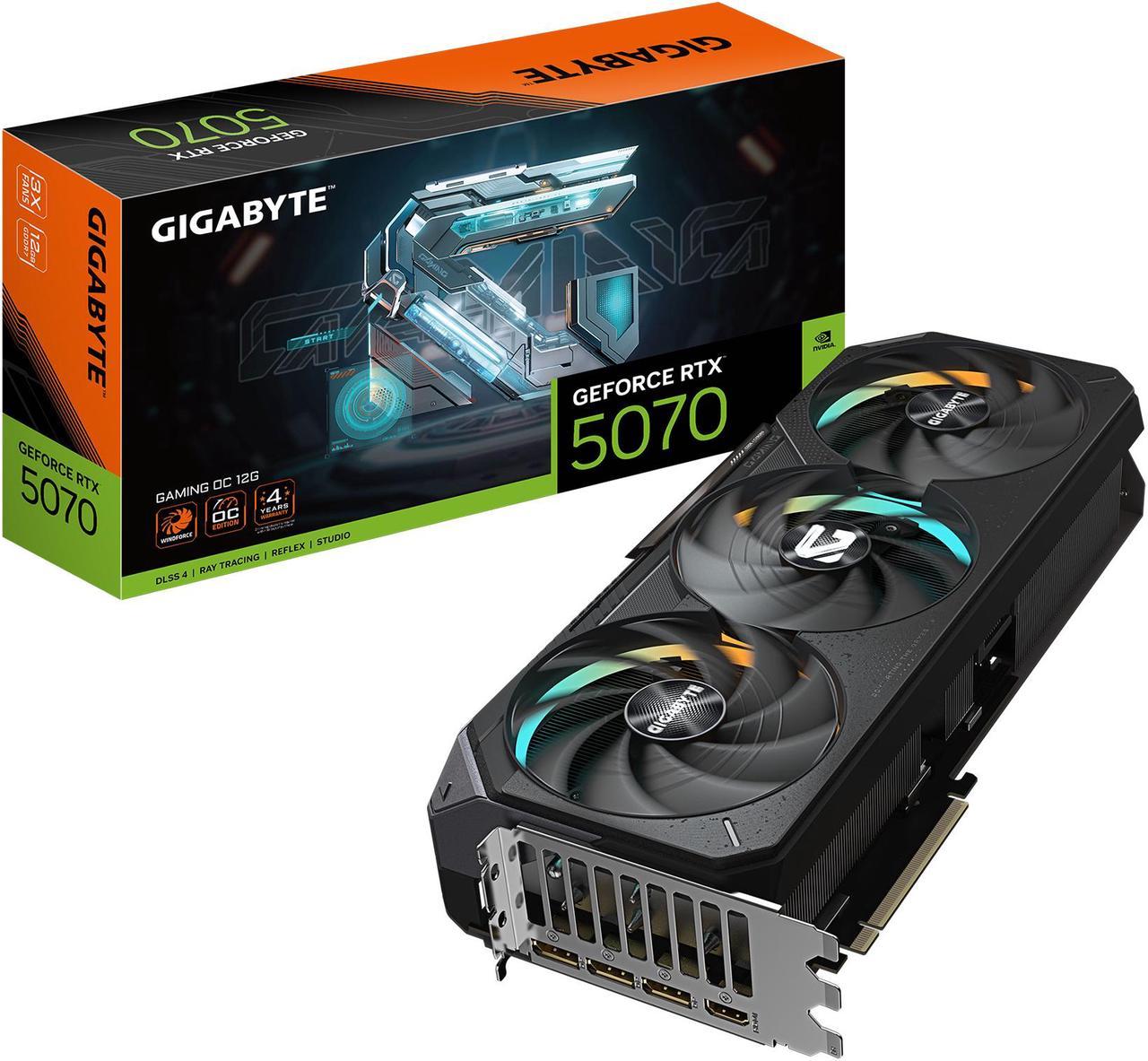Alt view image 8 of 8 - GIGABYTE Gaming GeForce RTX 5070 Ti 16GB GDDR7 PCI Express 5.0 ATX Graphics Card GV-N507TGAMING OC-16GD
