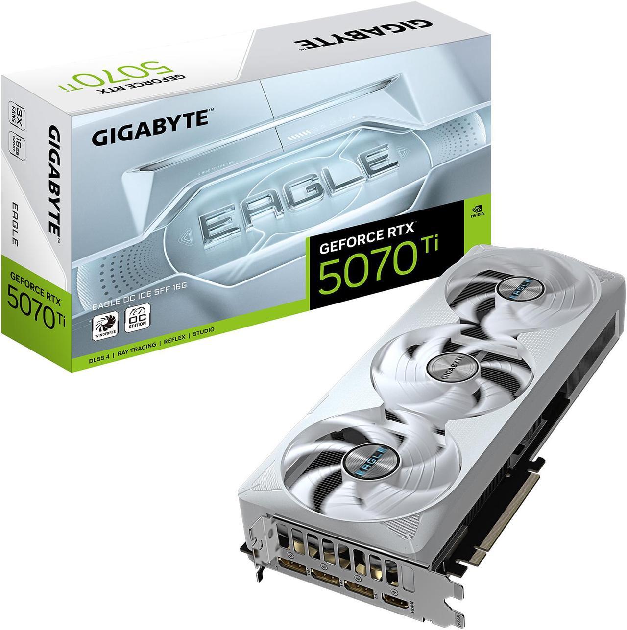 Alt view image 8 of 8 - GIGABYTE Eagle GeForce RTX 5070 Ti 16GB GDDR7 PCI Express 5.0 ATX Graphics Card GV-N507TEAGLEOC ICE-16GD