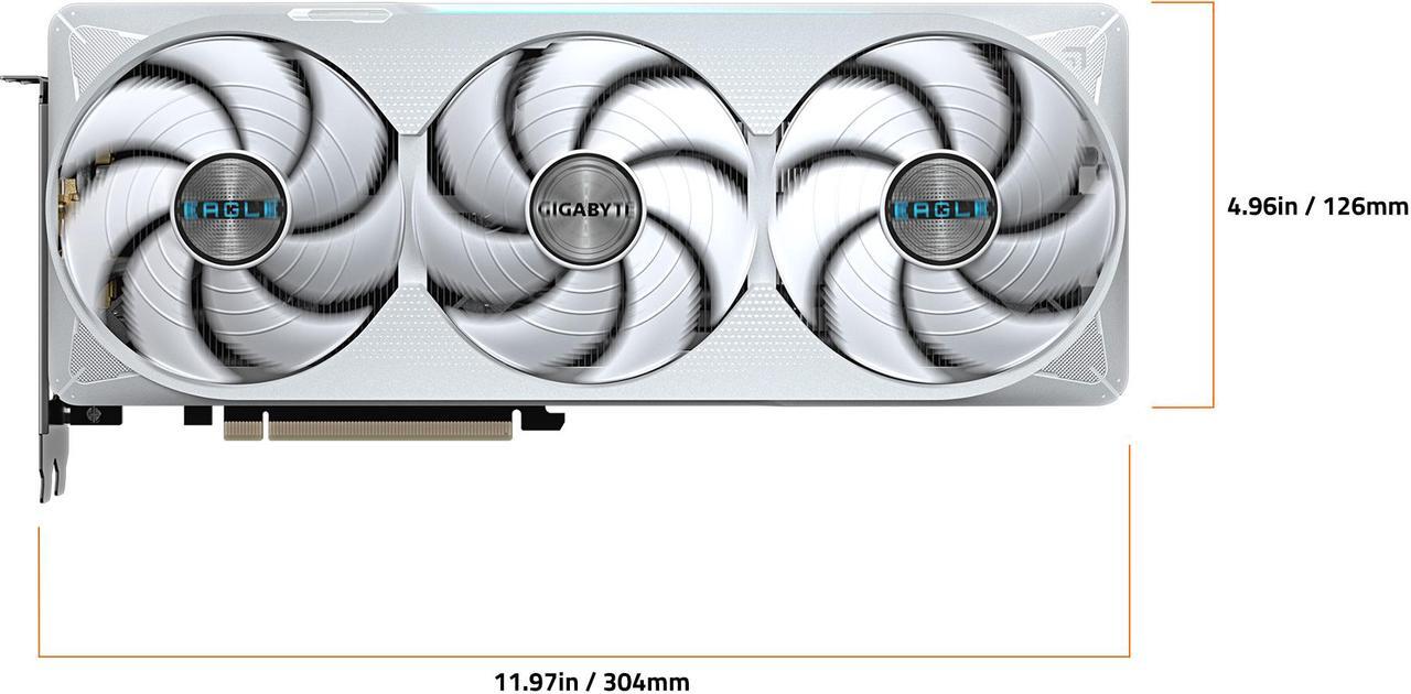 Alt view image 6 of 8 - GIGABYTE Eagle GeForce RTX 5070 Ti 16GB GDDR7 PCI Express 5.0 ATX Graphics Card GV-N507TEAGLEOC ICE-16GD